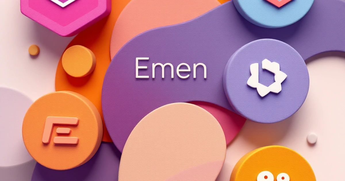 Abstract composition featuring Elementor and Beaver Builder logos.