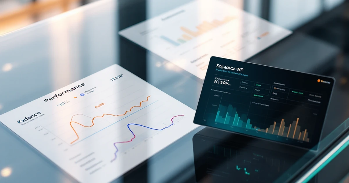 Editorial image of performance graphs for Kadence and OceanWP.