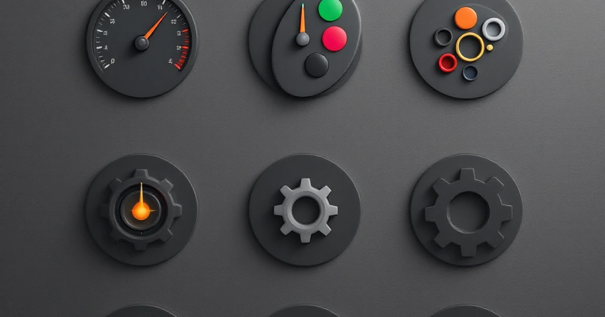 Astra theme icons including speed gauge and paint palette on gray background.