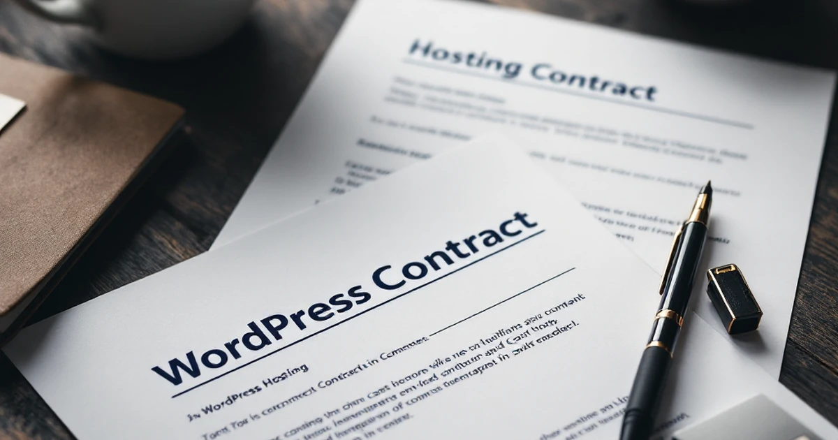 Product photo of hosting plans with documents and USB drive on a table, representing hosting options.