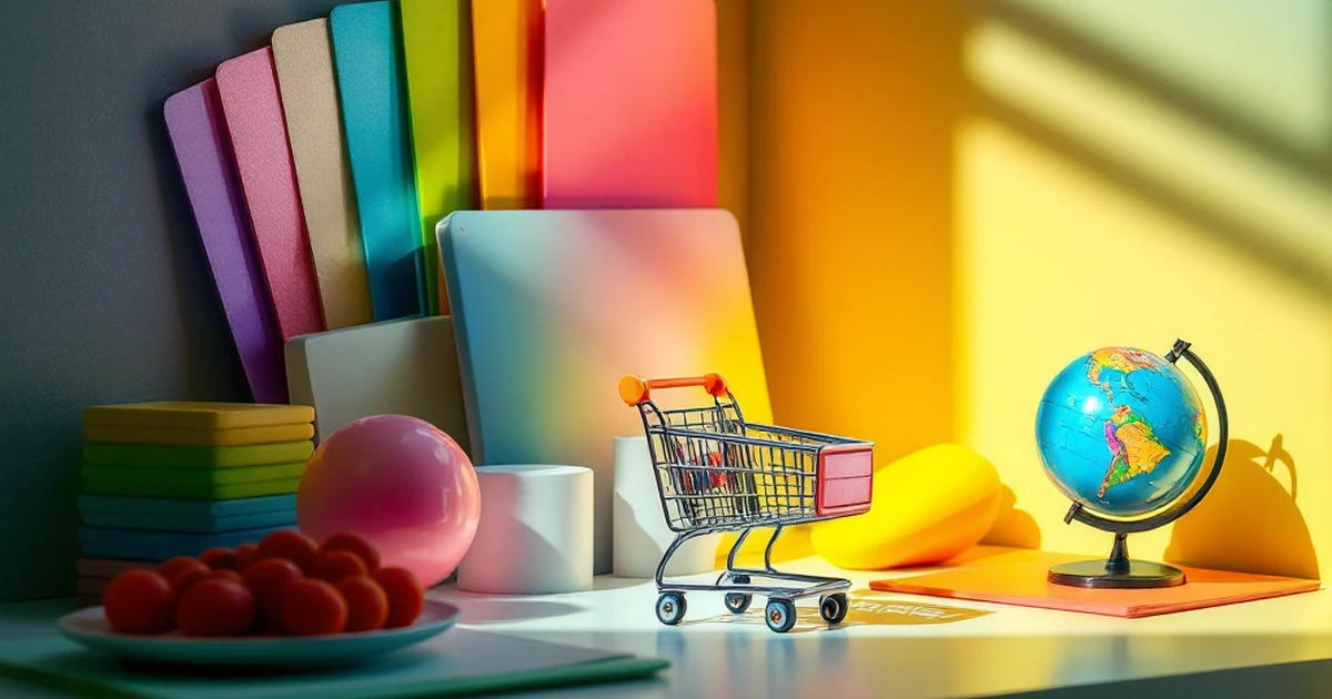 Astra theme features depicted with swatches, a miniature shopping cart, and a small globe.