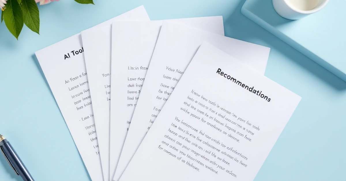 Editorial image of AI tool recommendations for bloggers.