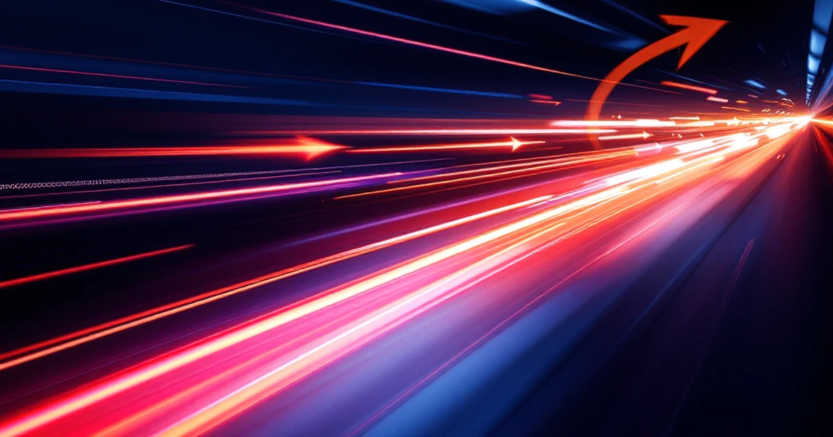 Abstract image symbolizing website speed and performance.