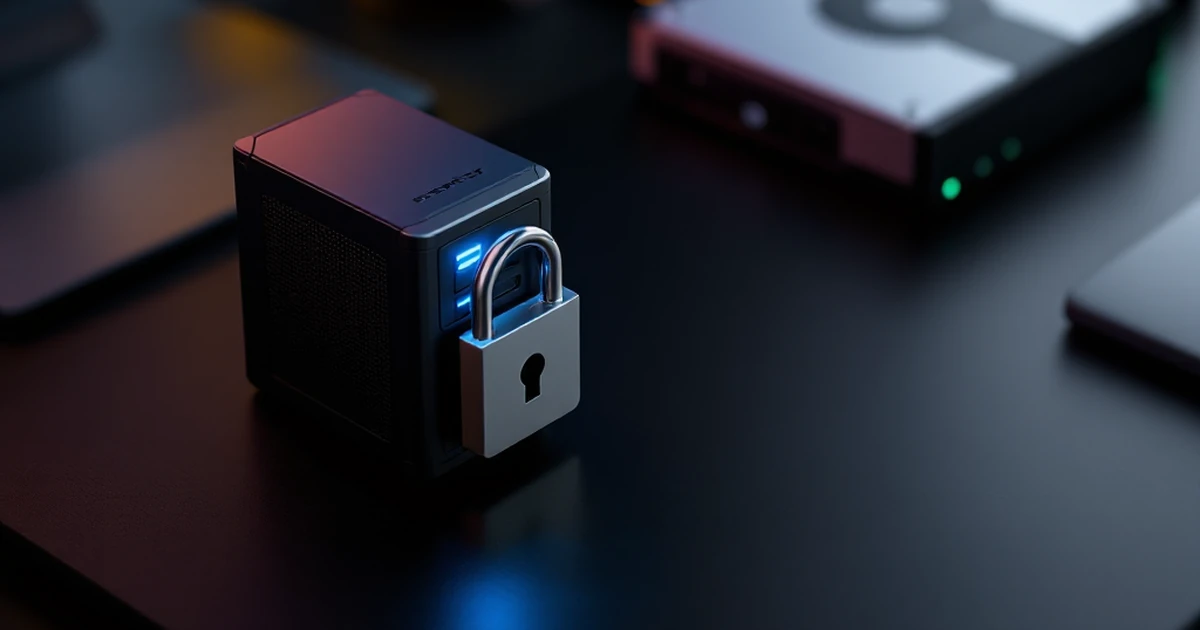 Product setup showing elements of managed hosting like server, lock, and backup.