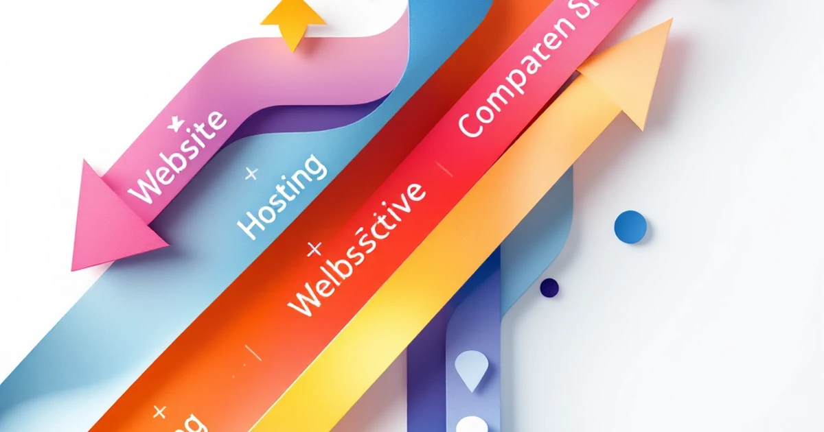 Abstract illustration depicting website journey for different hosting use cases.