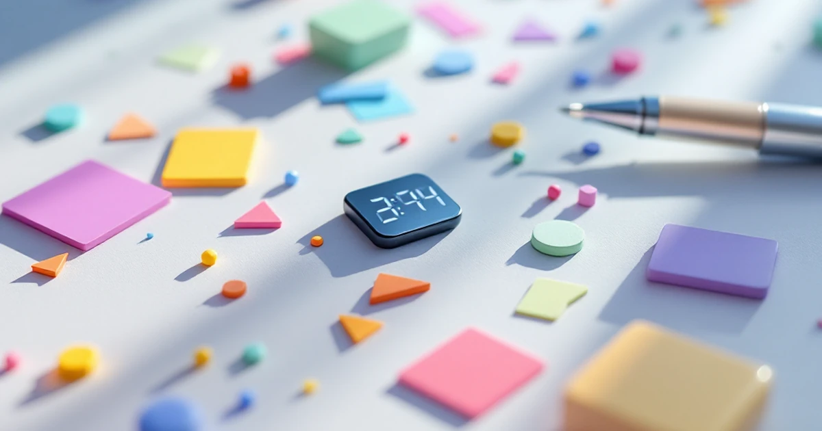 Abstract image of geometric shapes representing AI writing tools.