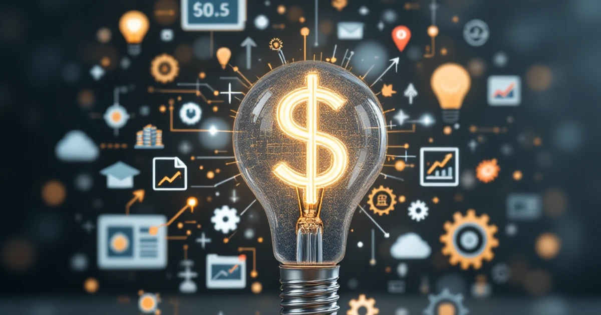 Abstract view of budget AI plugins with creative symbols.