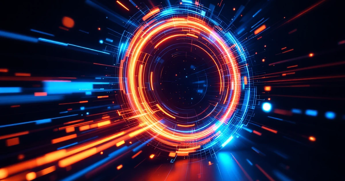 Abstract image of a speedy web browser icon.