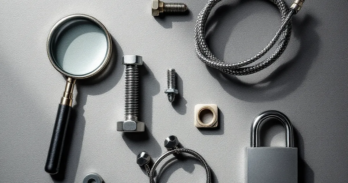 An abstract arrangement of simple and specialized lock items representing budget-friendly and niche security tools.