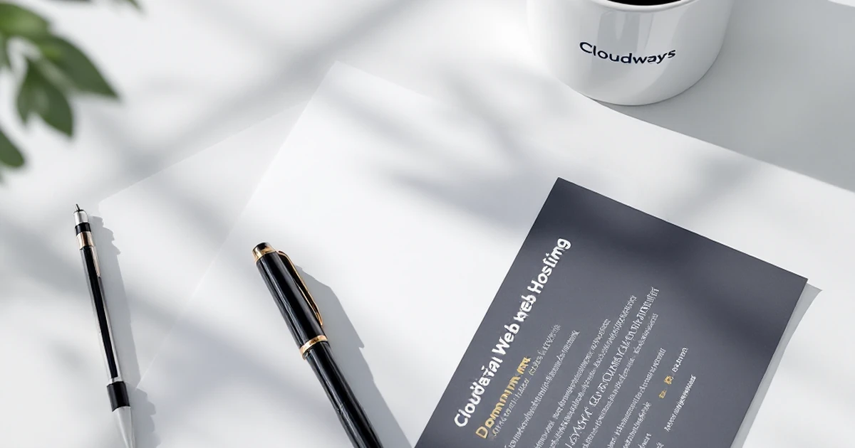 Essential web hosting items with a focus on Cloudways branding.