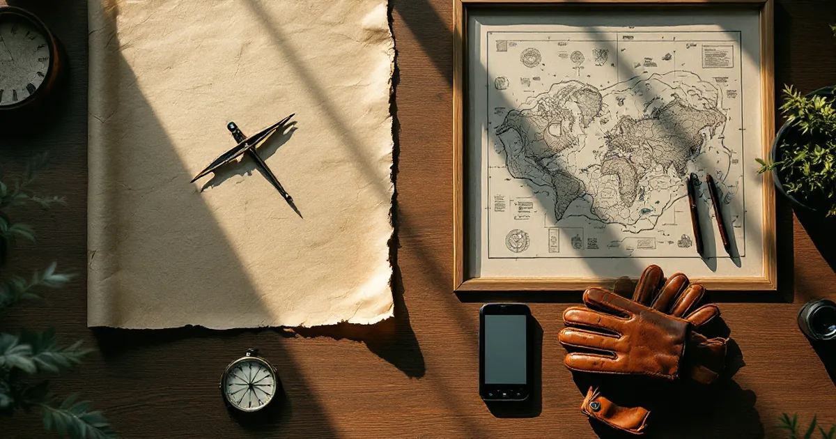 A desk with two different planning setups, symbolizing the choice between a DIY path and a guided, managed path for a website.