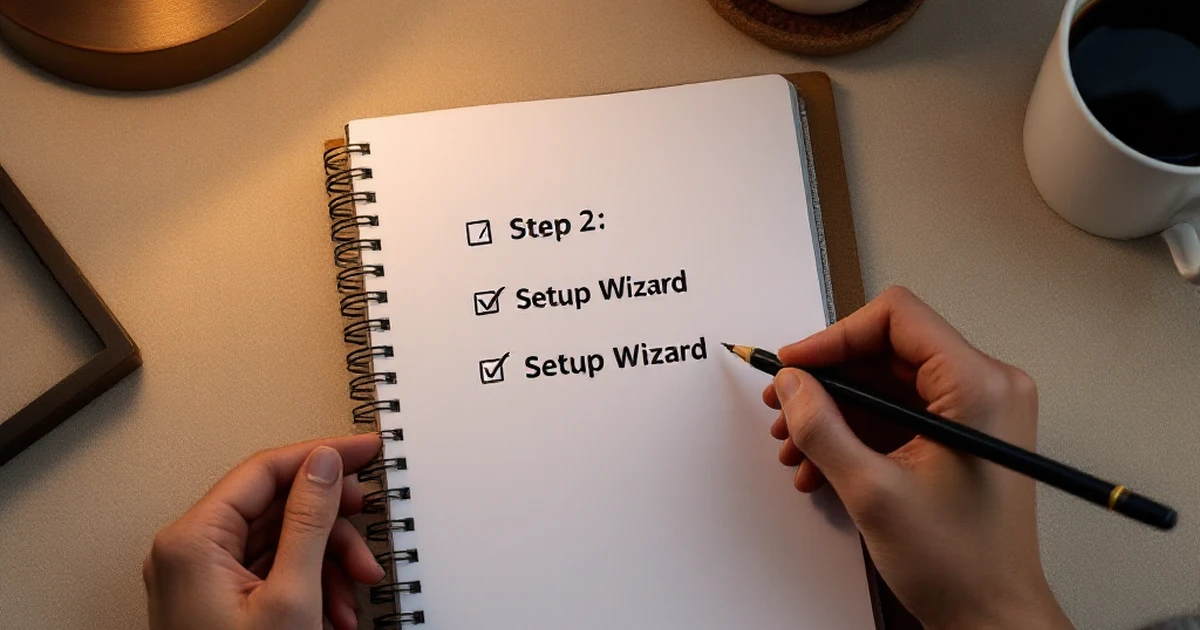 An overhead view of a notebook showing a step-by-step checklist, visually representing the guide's instructions.