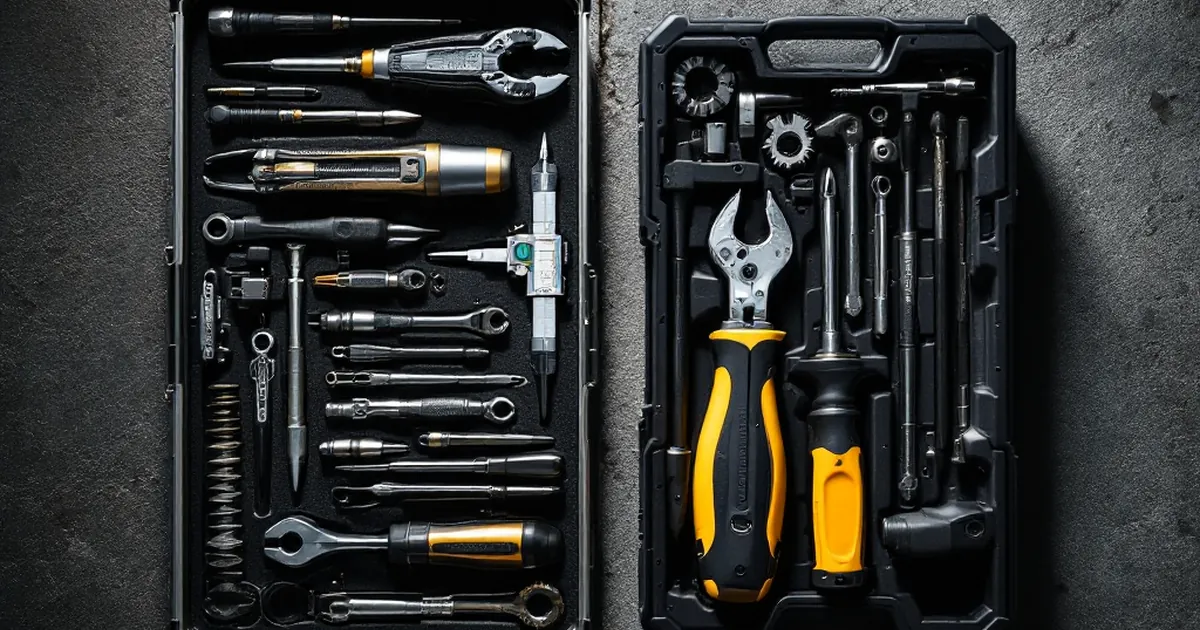 Two different toolkits representing premium versus value-focused web hosting use cases and recommendations.