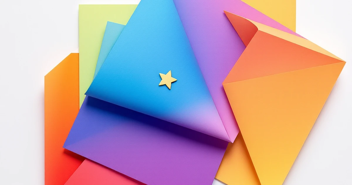 Colorful folded paper shapes representing budget and specialty AI writing plugins