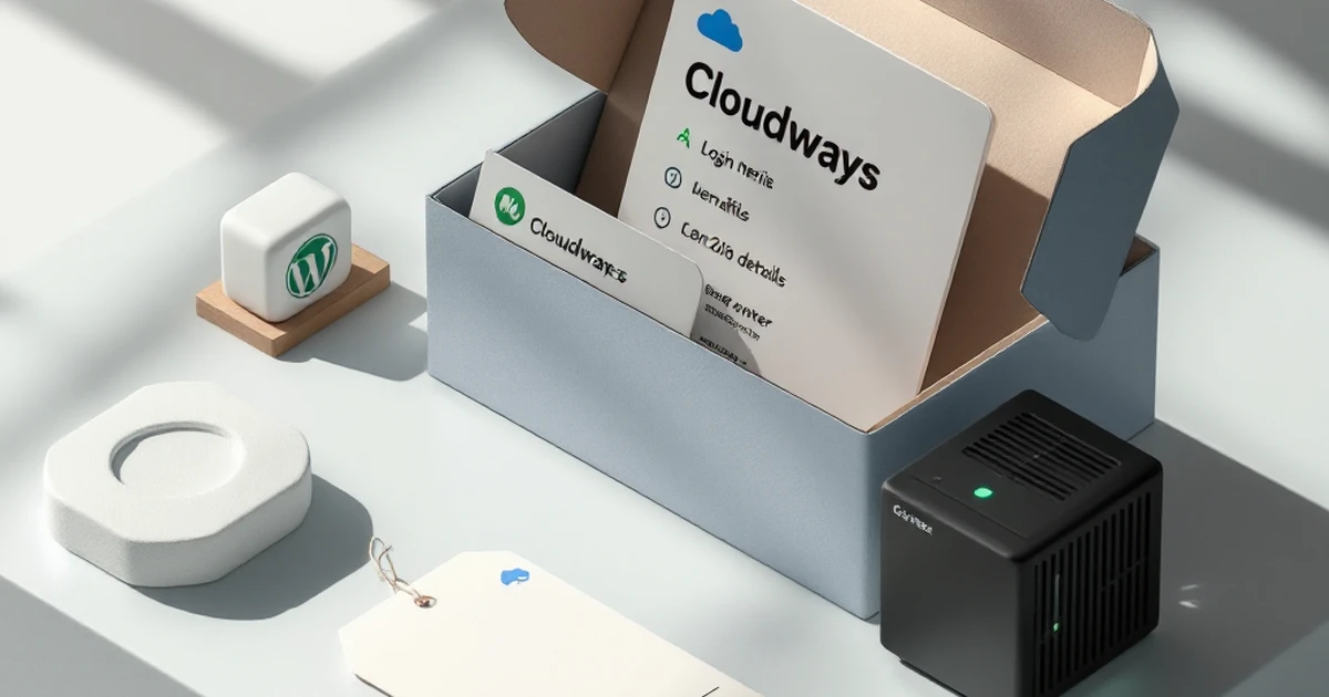 Cloudways account and WordPress setup items