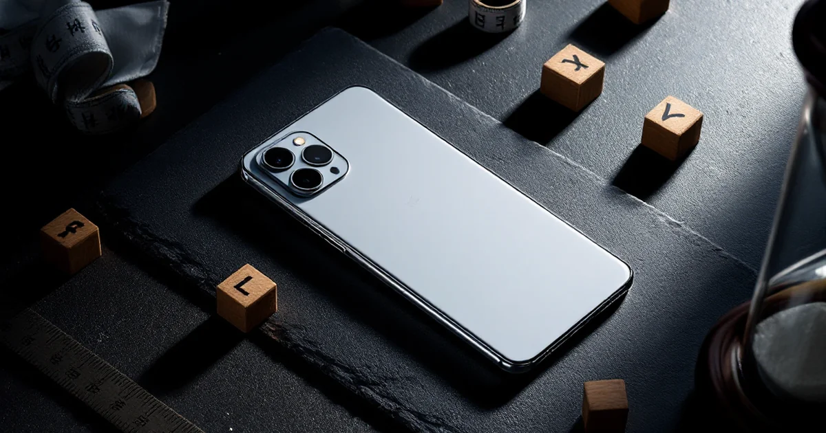 Product shot of a smartphone with blocks and hourglass on slate for Astra features